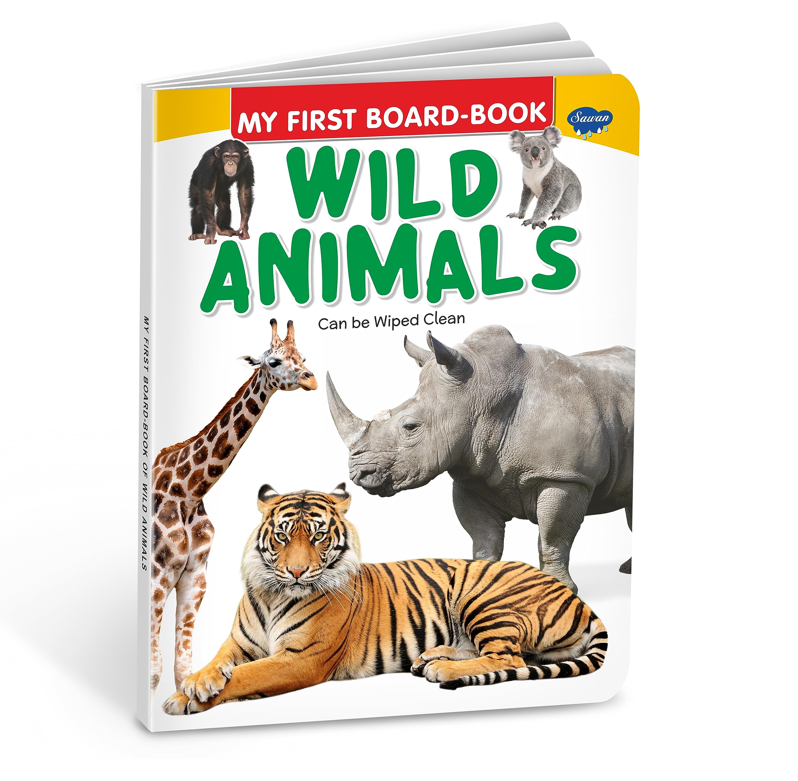 My First Board Books Wild Animals | Big Size Board Book For Kids By Sawan [Hardcover] Sawan