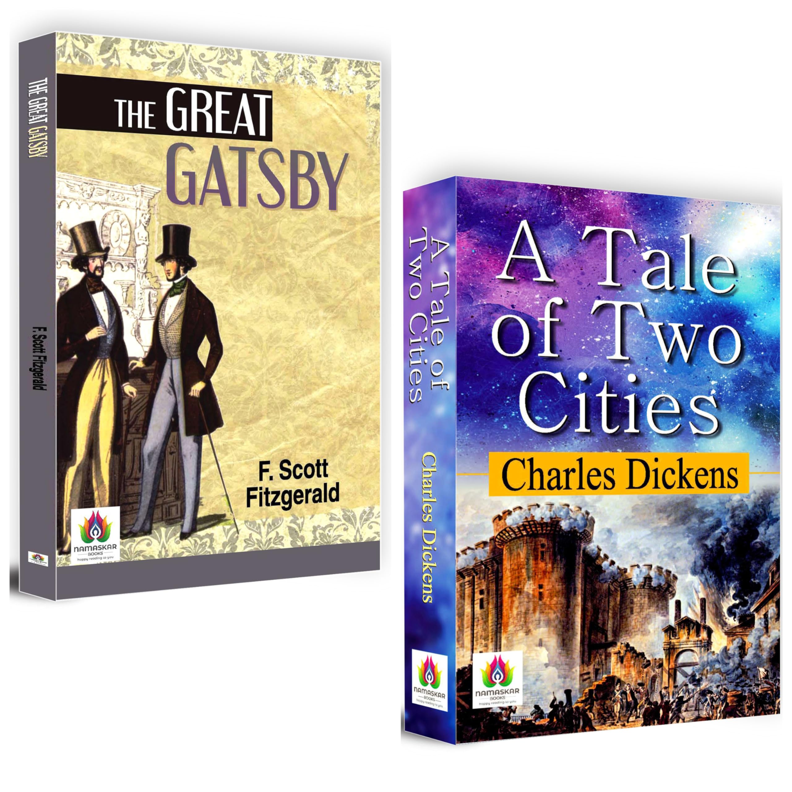 Best of Literary Fiction (A Tale of Two Cities + The Great Gatsby) (Set of 2 Books) [Paperback] Charles Dickens and F. Scott Fit