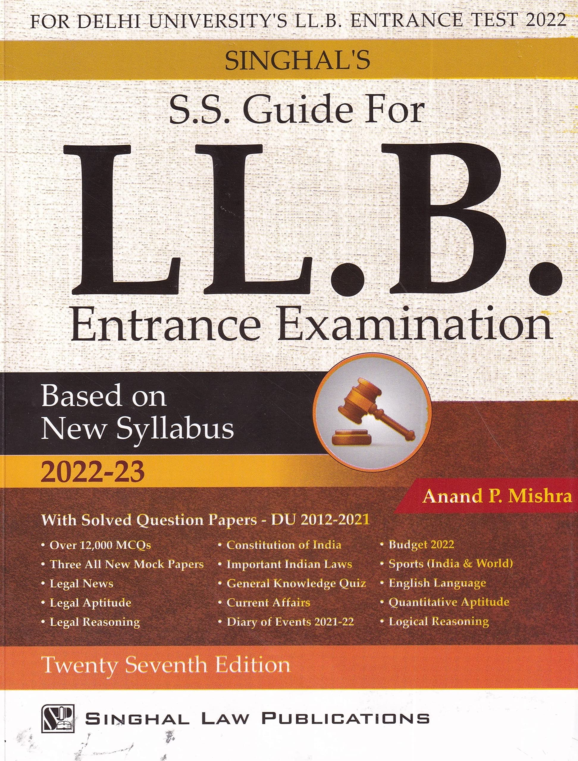 Ll.B Entrance Examination 20222023 (New Syllabus)
