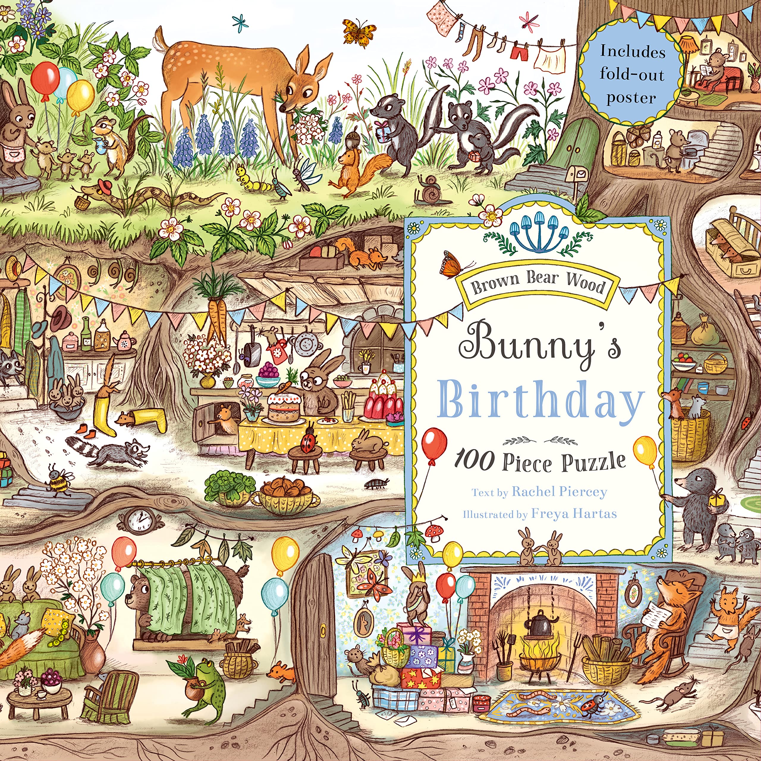 BunnyS Birthday Puzzle: A Magical Woodland (100Piece Puzzle) (Brown Bear Wood)