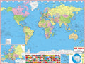 World Political Map : English Language (70 X 100 Cm) Laminated Both Sides With Double Sided Tape