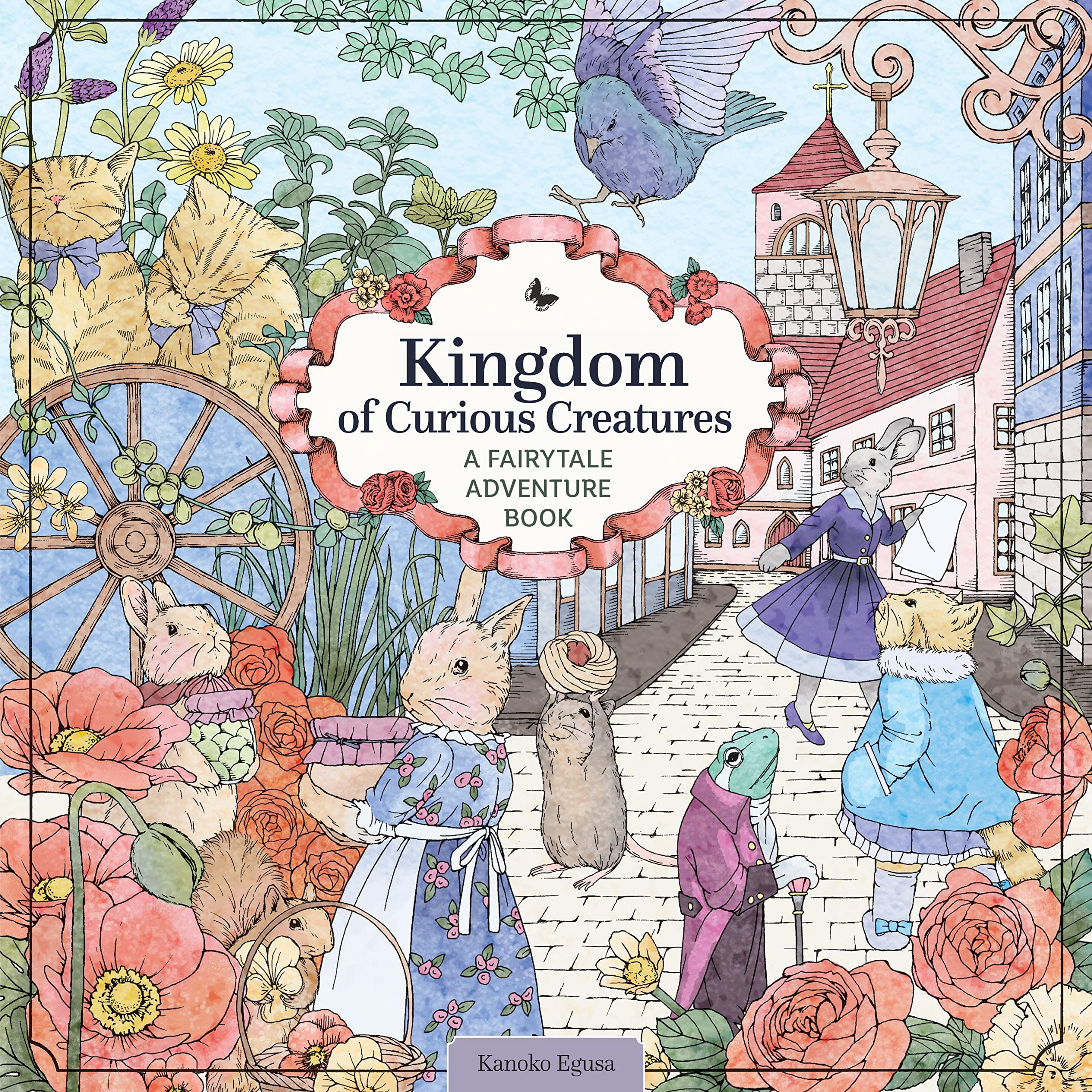 Kingdom of Curious Creatures: A Fairytale Adventure Book (Design Originals) Adult Coloring Book with 74 Line Art Designs of Whim