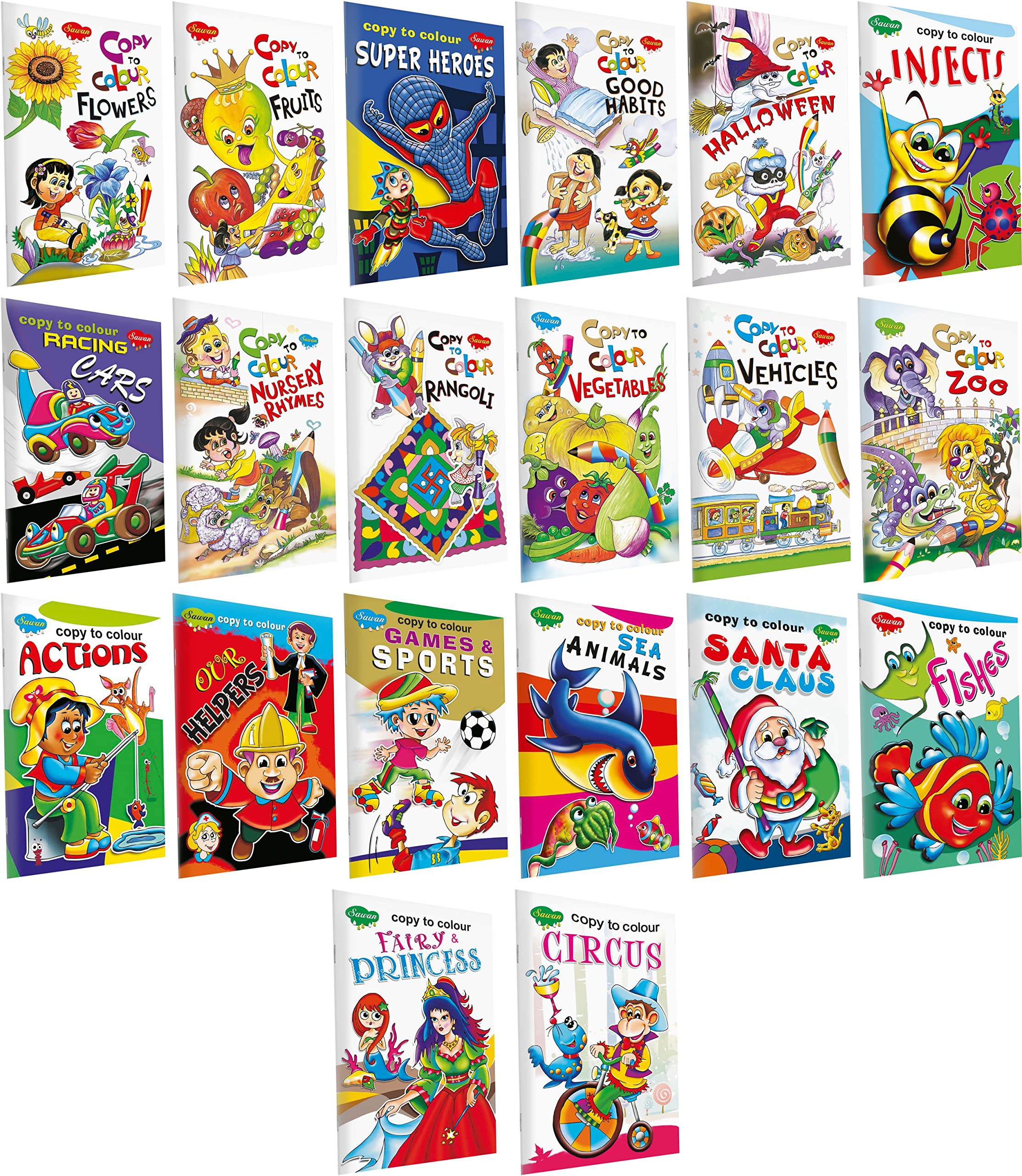 Childrens Day Gift For Kids | Pack Of 20 Colouring Books [Paperback] Sawan; Shashank And Sahil