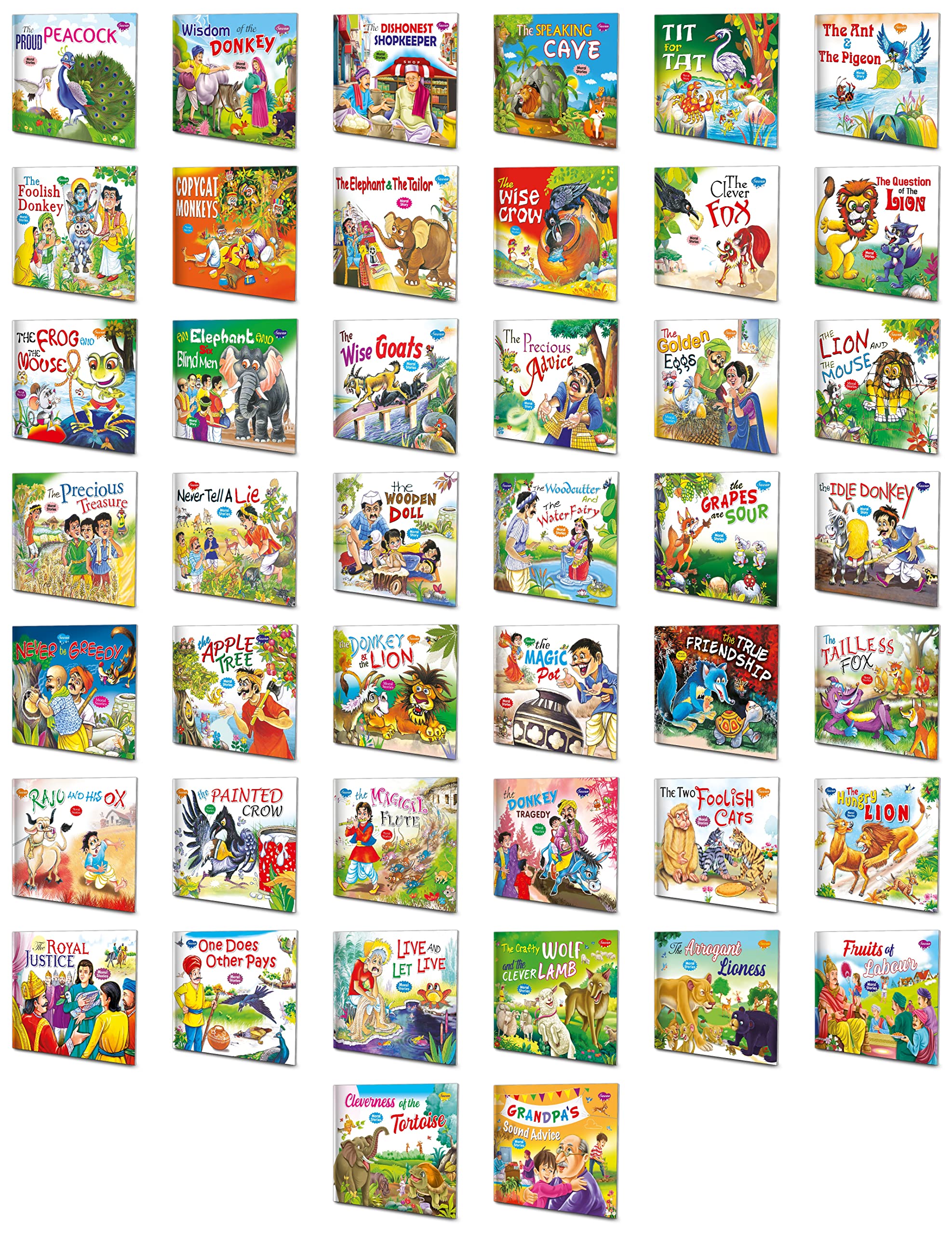 Moral Stories For Children Complete Combo | Set Of 44 Story Books With Coloured Illustrations
