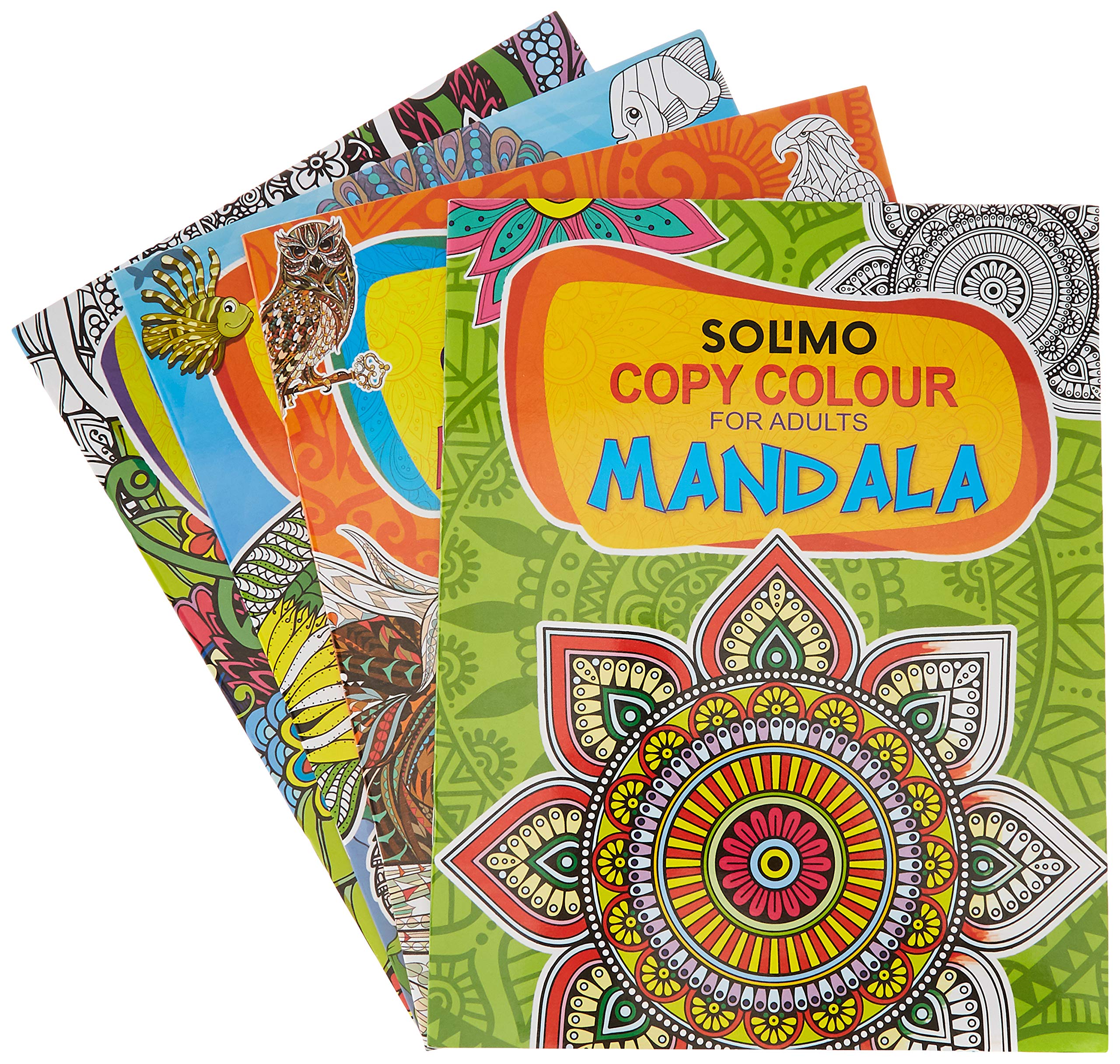 Amazon Brand  Solimo Copy Colouring Books For Adults (Set Of 4)